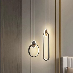 Suspension moderne en acrylique avec corps en fer, deux températures de couleur, éclairage mural pour chambre et fond TV MCH-XD200 - Product Image 1