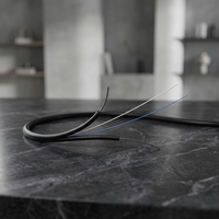 Kabel Drop Fiber Optik Single Mode 2 Core G.657A1 Indoor FTTH GJXH dengan Kawat Baja Messenger untuk Distribusi ONT di Kotak Distribusi dan Pemasangan di Dinding