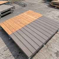 Système de terrasse modulaire à hauteur réglable, plateforme de terrasse en WPC pour jardin, patio, terrasse