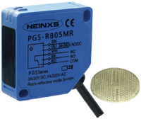 HEINXS Sensor Fotolistrik Serat Optik Tipe Through-Beam PG5-T40MNR Output NPN Refleksi Difus 40M <2ms Waktu Respons 12-30VDC