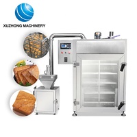 Fumoir industriel commercial automatique pour viande et poisson avec moteur, construction en acier inoxydable, économie d'énergie