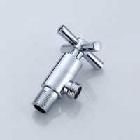 1/2 Inch Chrome Wall Mounted Toilet Air Berhenti 90 Derajat Cepat Kamar Mandi Terbuka SS Steel Angle Valve Harga