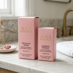 Boîte d'emballage en carton blanc avec logo personnalisé imprimé pour flacon compte-gouttes de sérum pour soins de la peau - Product Image 2