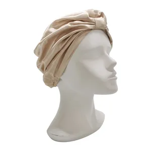 Turban de cheveux en soie de mûrier, taille personnalisée 100%, bonnet de sommeil en soie pour femmes, soins capillaires