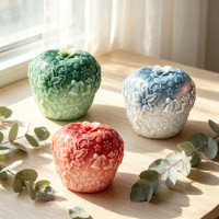 Moule à bougie en silicone flexible populaire en forme de pomme de Noël, sans BPA, sûr et réutilisable pour la fabrication de bougies DIY, la décoration de Noël à la maison et les créations artisanales
