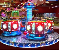 Intérieur-extérieur Kiddy Ride Coin-Operated Space Turntable 3-Player Electric Swing Machine Amusement Enfants Anglais