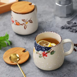 Modern Cartoon Ceramic Coffee Mug 301-400ml Capacity Couple <b>Set</b> Party Dishwasher Microwave Safe Customizable Color Logo Home Use - Product Image 3