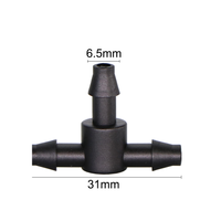 Raccord en T droit pour irrigation goutte à goutte 4/7 mm en PE noir, connecteur 3 voies pour tube micro-pulvérisateur pour jardin et terres agricoles