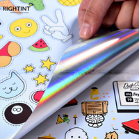 Feuilles d'autocollants holographiques à jet d'encre personnalisées Étiquettes adhésives en vinyle pour emballage pour impression personnalisée