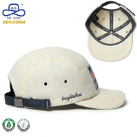 Gorras de Béisbol de 5 Paneles de Fieltro y Lana, Tendencia 2026, con Parches Bordados Personalizados para Uso Unisex en Exteriores y Calle