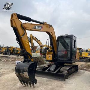 Mini-excavatrice sur chenilles en caoutchouc d'occasion Sany65 6 tonnes 0,25 m³ de godet Marque chinoise d'origine Faible nombre d'heures Certifiée CE - Product Image 2