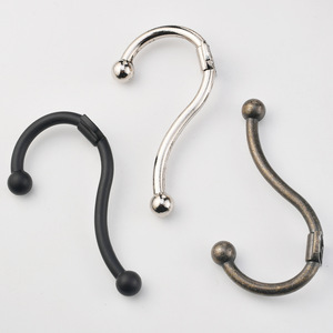 Zinc Alloy <b>Wall</b> Hook Antique Bronze Silver Black Coat Cap Rack For <b>Cabinet</b> <b>Bedroom</b> Door <b>Wall</b> Mounted Rust Resistant - Product Image 2