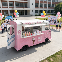 Food Truck Personnalisé avec Équipement à Glaces et Système de Réfrigération pour Entreprise Mobile de Desserts et Événements Extérieurs
