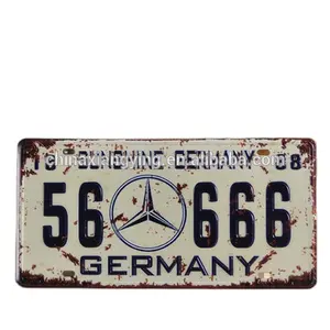 1mm Thickness Reflective Material Decorative Rust European License Plate