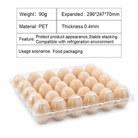 Support à œufs en acrylique transparent pour réfrigérateur, 30 compartiments, plateau de rangement premium avec couvercle, boîte de rangement moderne pour œufs, boîte en PET