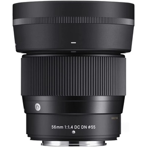 Lente Contemporánea DC DN de 56 mm F1.4 para Montura Fuji X (APS-C) Micro Cuatro Tercios, Paquete con Batería y Bolsa para Accesorios (3 Artículos) - Product Image 1