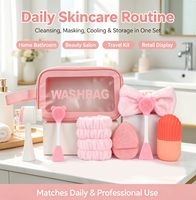 Kit d'outils de beauté : Éponge de soin, applicateur de maquillage, masque nettoyant facial, pochette de rangement rafraîchissante – OEM ODM, logo personnalisé, direct usine