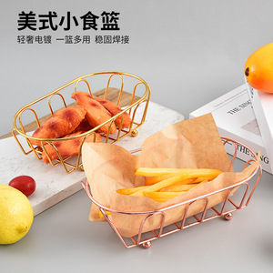 Panier à fruits ovale en fil métallique américain pour restaurant occidental Vaisselle créative - Product Image 2