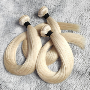 2025 100% più venduti bundle di capelli umani biondo vergine grezza trama di colore chiaro che vende extension per capelli a doppio disegnato - Product Image 4