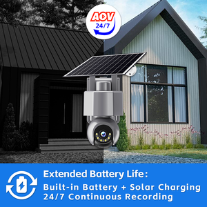 Cámara IP PTZ Solar con Red 4G/WiFi, Grabación AOV 24H, IP66 Impermeable, V380 Pro, <span class=keywords><strong>Seguridad</strong></span> Exterior, Audio Bidireccional, Cámara de Video CCTV - Product Image 2