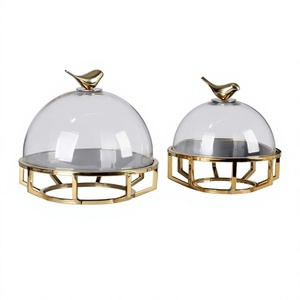 Modern Design Metal <b>Cake</b> <b>Stands</b> With Glass <b>Dome</b> Cover High Quality Round Dessert Display <b>Stand</b> Home Birthday <b>Cake</b> Supplies - Product Image 2