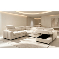 Canapé-lit moderne de designer deux places avec rangement, design européen, mobilier de salon économique