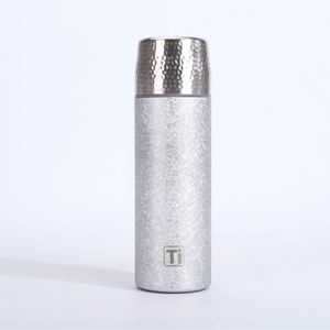 Pure Titanium 316SS <b>Double</b> <b>Wall</b> Vacuum Insulated Tea Infuser Tumbler Hammer Texture Car Travel Mug Luxury Portable - Product Image 6