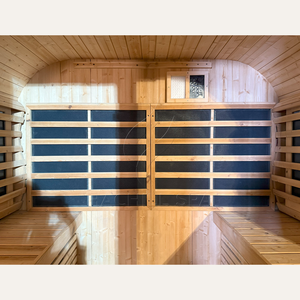 Hachillspa 4 persone cubo all'aperto Sauna a infrarossi sala carbonizzato abete rosso illuminazione a LED porta di casa Spa riscaldamento elettrico in carbonio - Product Image 4