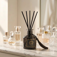 Diffuseur d'huiles essentielles à bâtonnets 50 ml, parfum d'intérieur longue durée, lavande et clochettes, style européen de luxe, écologique, sans BPA, idéal comme cadeau