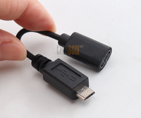 Câble de charge Tideseer Type-C femelle vers PS Vita 2000 avec voyant lumineux bleu, noir, 10 cm, PVC, âme en cuivre nu
