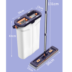 <strong>Wall</strong> Corner Narrow Slit Flat <strong>Mop</strong> Bucket Set Washing Dirty Water Separation Filtration Floor Cleaning Ultra-fine Fiber Flat <strong>Mop</strong> - Product Image 5