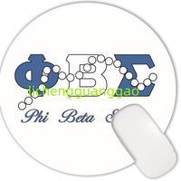 Tapis de souris personnalisé avec motif cercle de la sororité Phi Beta Sigma, base en caoutchouc antidérapante, tapis de souris pour ordinateur