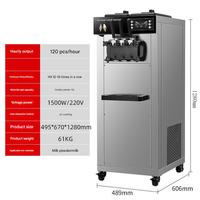Machine à glace molle industrielle et commerciale 220v/110V en acier inoxydable 1-3 saveurs, machine à glace molle de table pour restaurant.