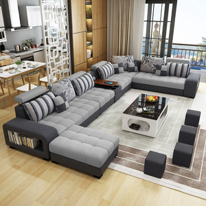 Nordic Internet Celebrity Fabric Sofa Modern Wash-Free Technology Fabric Sofa Large Apartment Living <strong>Room</strong> Complete Sofa <strong>Set</strong> - Product Image 2