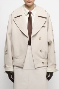 OUDINA Giacca Oversize da Donna con Collo Alto, Design Unico e Alla Moda, Corta e Larga - Product Image 2