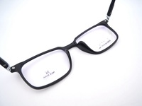 8309 pliant correspondant pince magnétique sur lunettes de soleil hommes femmes en plastique acier myopie lunettes cadre cuir fermeture éclair sac lunettes