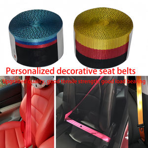 उच्च गुणवत्ता 4.8 सेमी * 3.6 मीटर कार सुरक्षा बेल्ट कार बीएमडब्ल्यू बेंज़ टोयोटा के लिए रंग संशोधित कार सहायक उपकरण - Product Image 6