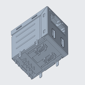 RJ45 với kép bên nhập USB Loại C 14pin Nữ kết nối USB C + RJ45 Nữ kết nối - Product Image 2