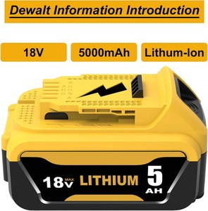 DeWalt Elektrikli El Aletleri için 18V 3Ah 4Ah 5Ah 6Ah Pil Değiştirmeleri, BMS'li 18V Li-ion Pil, 18V 20V Lityum Pil - Product Image 1
