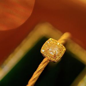 Bague de fiançailles Xinfly avec diamant taille coussin de 0,2 ct, monture en or 18 carats à griffes, pour anniversaire - Product Image 4
