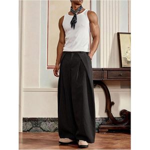 Pantalones de Vestir Plisados de Pierna Ancha para Hombre FOXA, Tela de Lana, Antiarrugas, Casuales, de Negocios, con Bolsillos - Product Image 3