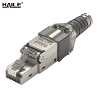 Connecteur modulaire RJ45 sans outil HAILE CAT6A FTP/STP, connecteur RJ45 8P8C, tête en cristal, connecteur de terminaison sur site CAT6A