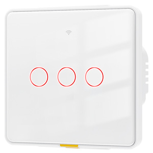 Interrupteur mural tactile intelligent Tuya Zigbee, norme européenne, 10A 150W, fonction de minuterie, coque PC ignifuge, fil sous-tension unique, utilisation intérieure - Product Image 1