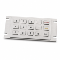 Clavier numérique industriel en acier inoxydable KB-15 personnalisé, étanche IP65, 15 touches, montage sur panneau, pour distributeur de carburant