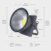 Projecteur LED Industriel Anti-Explosion COB SMD 3030 Carré 80000lm 800W 6000K pour Atelier Industriel