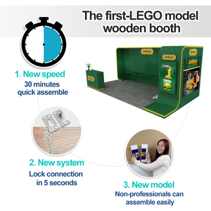 IZEXPO 30-минутный индивидуальный стенд для быстрой сборки, более дешевый выставочный стенд 10x20, выставочный стенд, выставочный стенд, дизайн выставочного стенда - Product Image 4