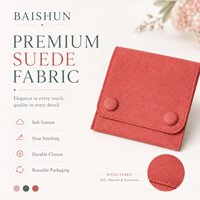 Pochette à bijoux personnalisée en microfibre avec bouton-pression, coutures soignées, vente en gros, sacs de rangement compacts pour bagues et boucles d'oreilles, sacs de voyage