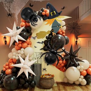 Kit Arco di <span class=keywords><strong>Palloncini</strong></span> per Halloween <span class=keywords><strong>con</strong></span> <span class=keywords><strong>Palloncini</strong></span> Neri a Forma di Cappello da Strega e <span class=keywords><strong>Ragno</strong></span> per Decorazioni di Feste di Compleanno e Halloween - Product Image 1