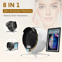 Analyseur de peau facial de bureau 8-en-1 avec IA, 36MP HD, lumière UV, détection des pores, des rides et de la texture – Équipement de beauté, scanner facial