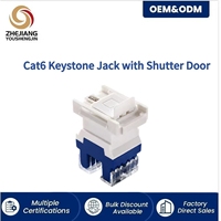 Connettore Keystone Cat6 non schermato con porta a 180 gradi e modulo IDC a molla per pannello a muro (22-26 AWG)